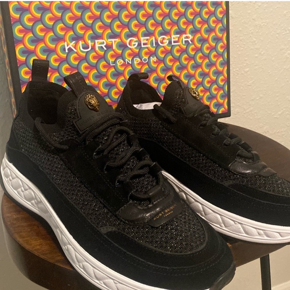 Kurt Geiger black women’s sneakers size 7. Brand new.